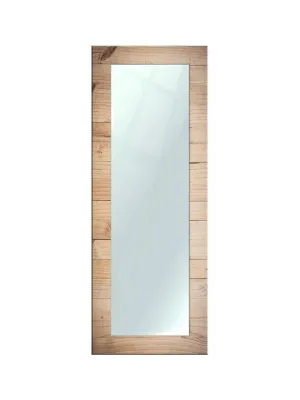 999STORE Printed Mirror Full Size Long Wall Mirror for Bedroom Wood Pattern Large Long Big Full Length Mirror (MDF_18X48 Inches) MirrorBMP296