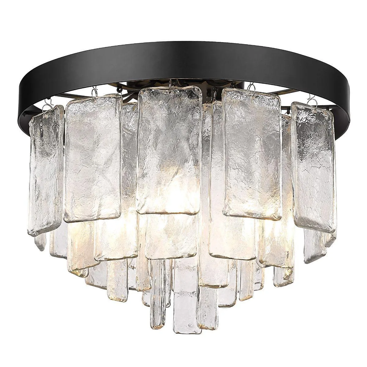 Ciara 13 in. 3 Lights Flush Mount Light Matte Black Finish